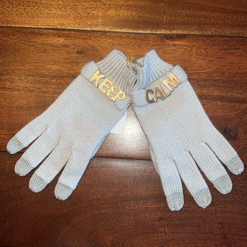 BCBGeneration Gloves KEEP CALM NWT